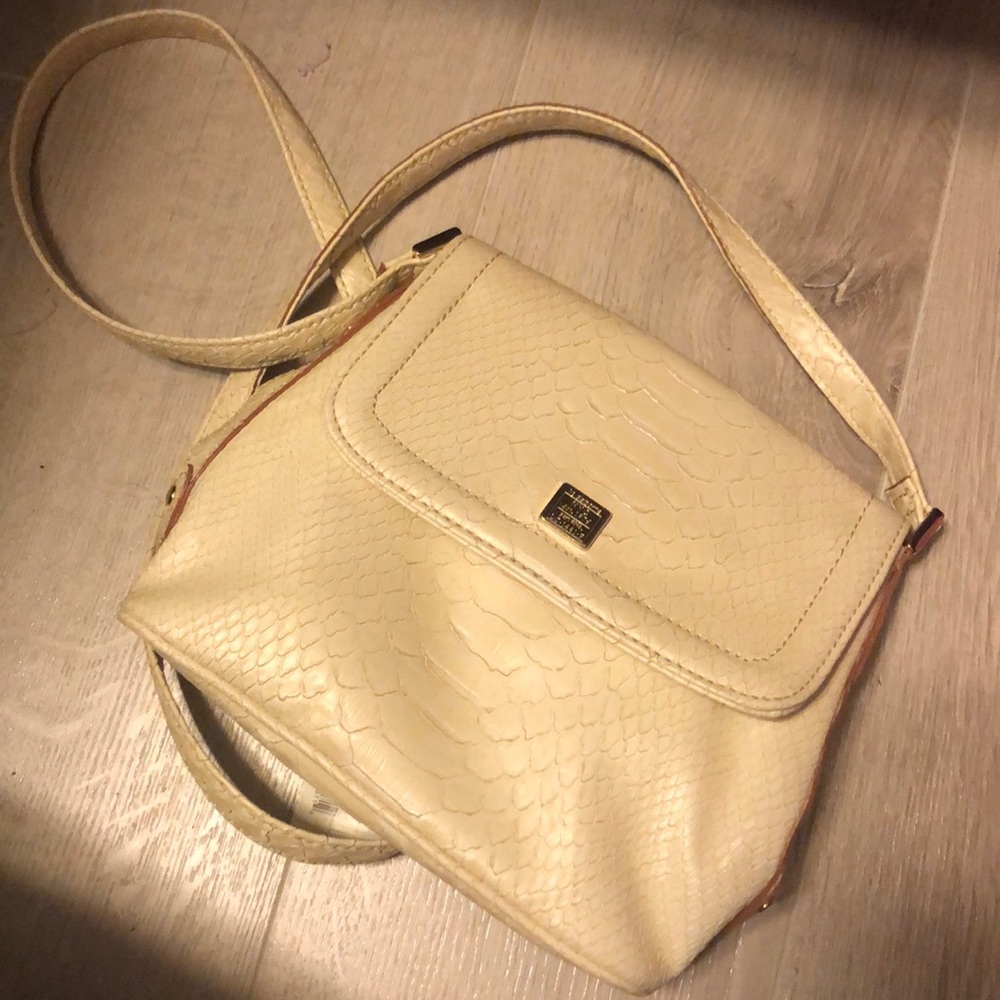 White Snakeskin Style Liz Claiborne Purse